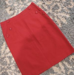 J. Crew Wool Button Pencil Skirt